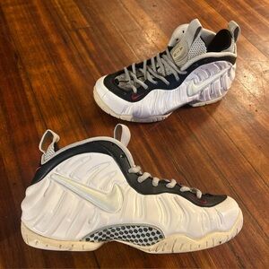 Nike Black and White Foamposite Sneakers